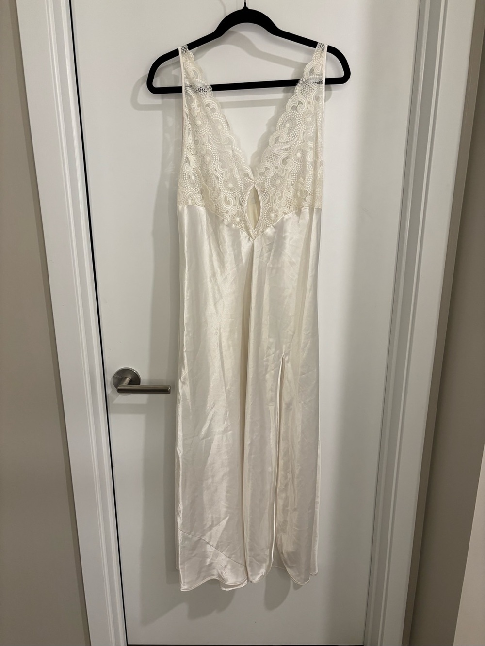 Vintage Victoria's Secret Gold Label Satin Slip Dress with Leg Slit